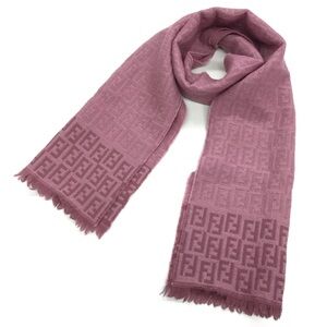 Fendi Rose Monogram Wool Scarf